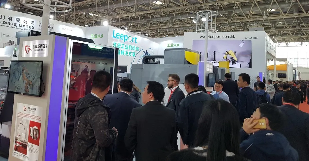 Der Messestand von Grassinger Technologies auf der CIMT 2019 in Peking war stark frequentiert.