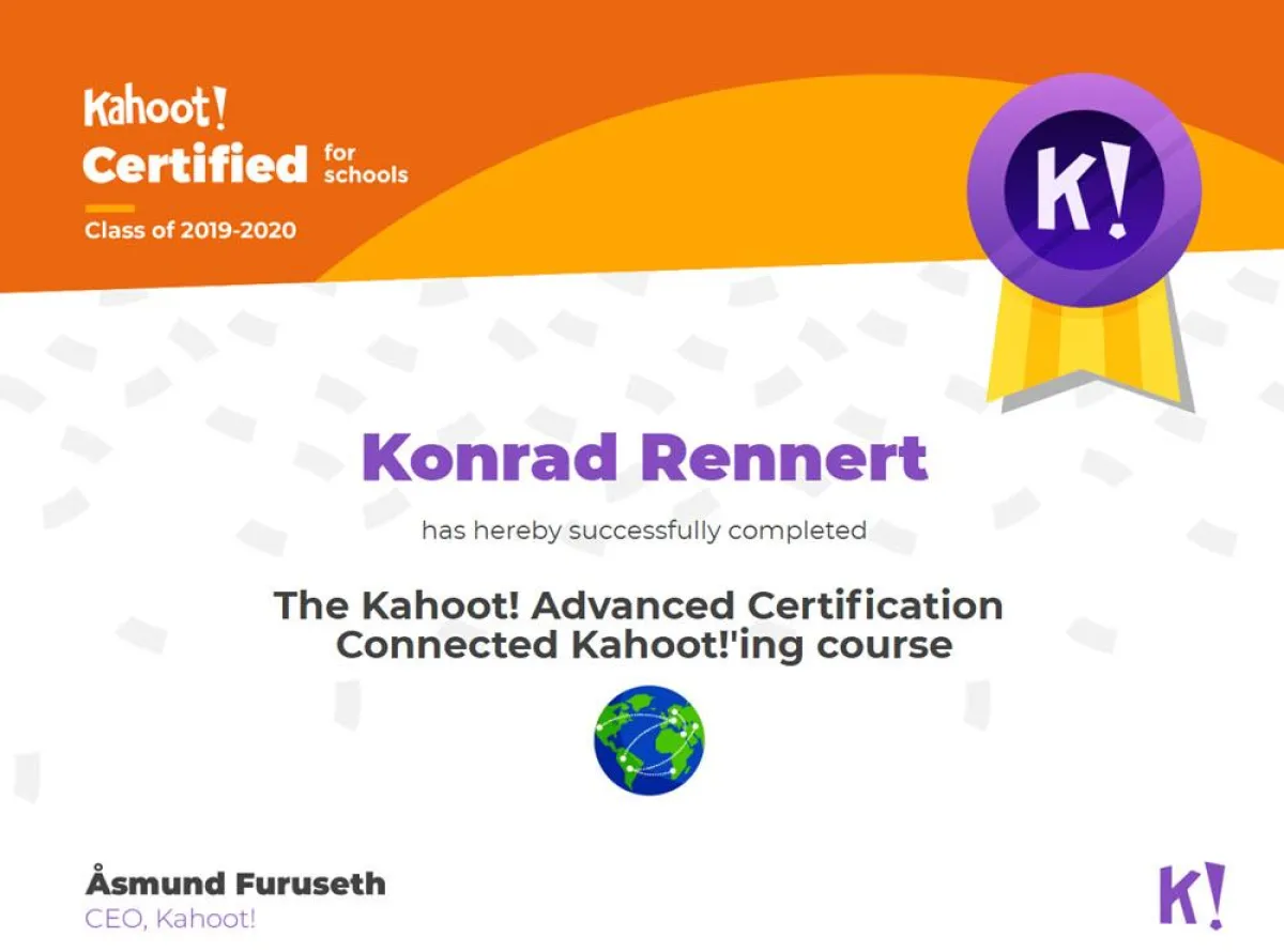 Ein typisches Zertifikat zum Nachweis von Kompetenz