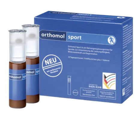Bild: Orthomol Sport mit verbesserter Rezeptur: plus Folsäure, Eisen, Kupfer und Vitamin K