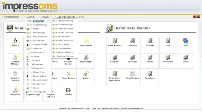 ImpressCMS 1.1 Alpha2 - mit über 125 neue Funktionen Bild: ImpressCMS 1.1 Alpha2 - mit über 125 neue Funktionen