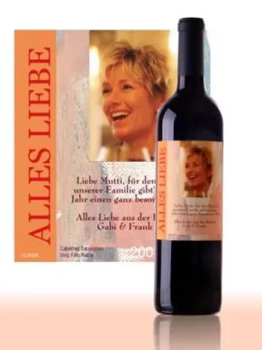 Bild: Originelles Weihnachtsgeschenk: Wein mit persönlichem Etikett