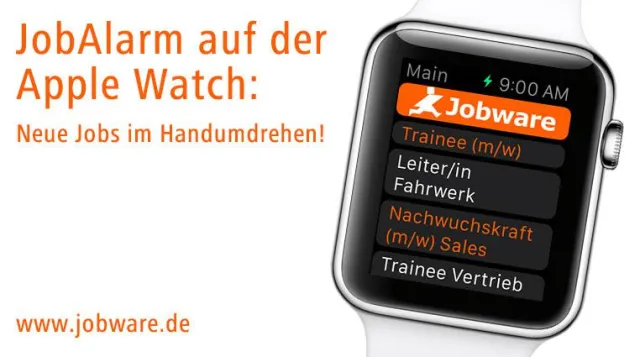 Bild: JobAlarm auf der Apple Watch: Jobware bringt die Jobsuche auf die Smartwatch