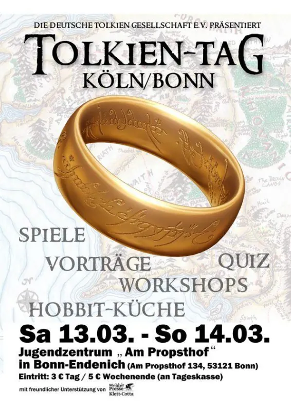 Deutsche Tolkien Gesellschaft e.V. - Tolkien Tag Köln/Bonn - Offizielles Plakat