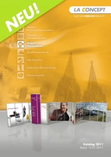 Bild: Mobilität auf 28 Seiten – der neue mobile Messesysteme Katalog von LA CONCEPT