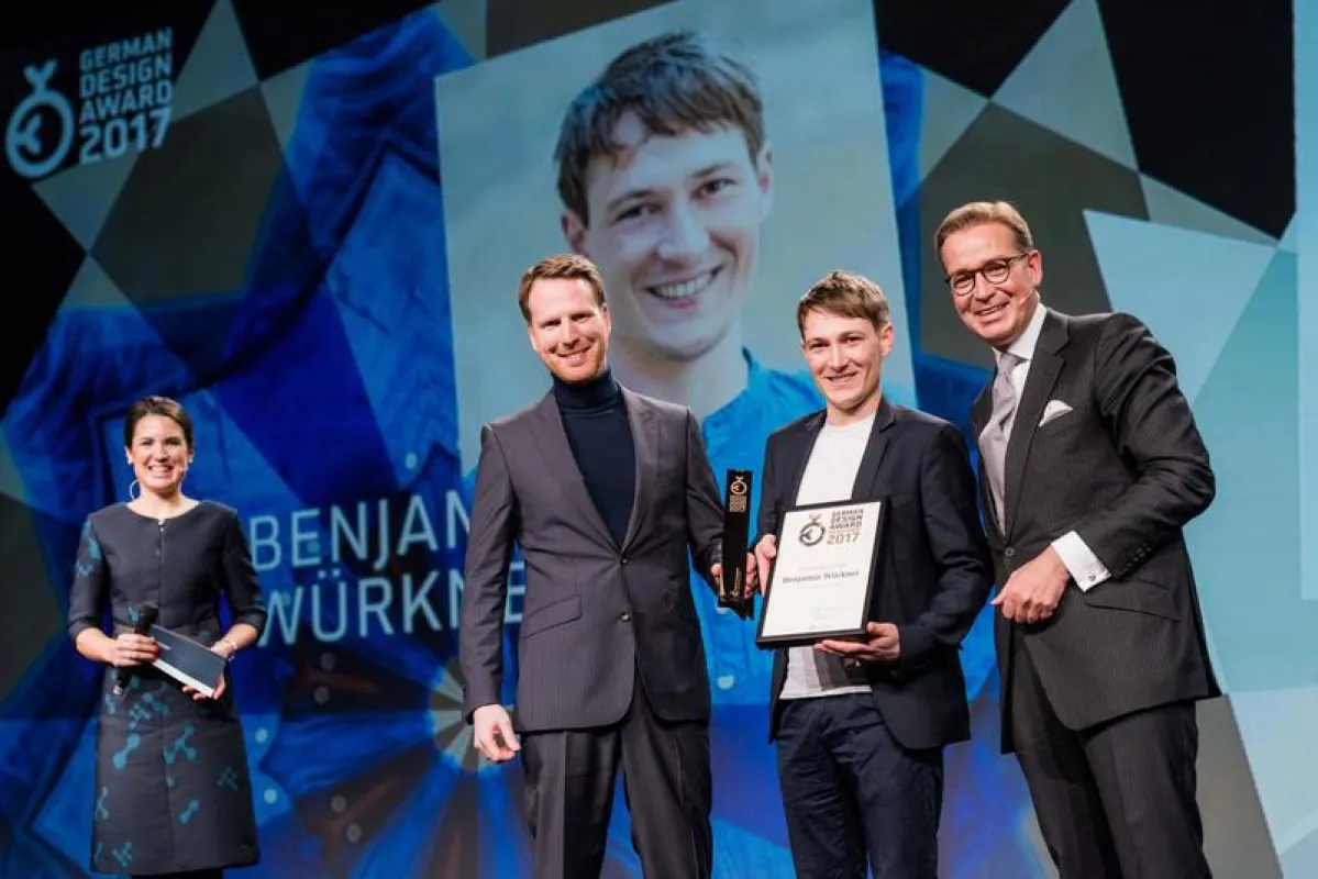 Benjamin Wurkner bei der Verleihung des „German Design Awards 2017“. (© Manuel Debus - www.tmdfotografie. de)