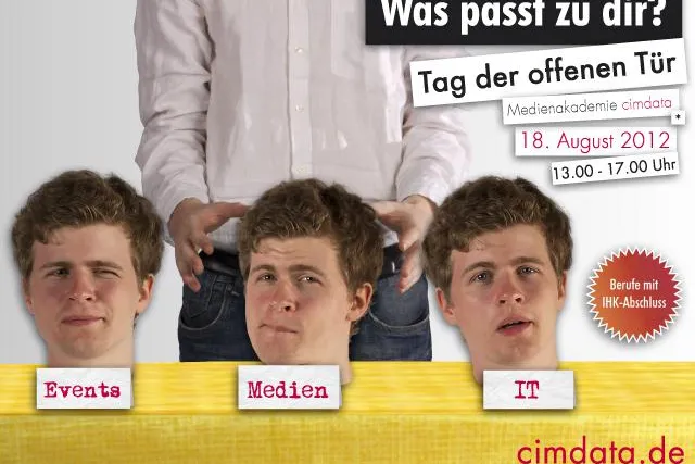 Bild: Zum Ausbildungsstart lädt die cimdata.de Medienakademie Berlin zum Tag der offenen Tür am 18.08.2012 ein.