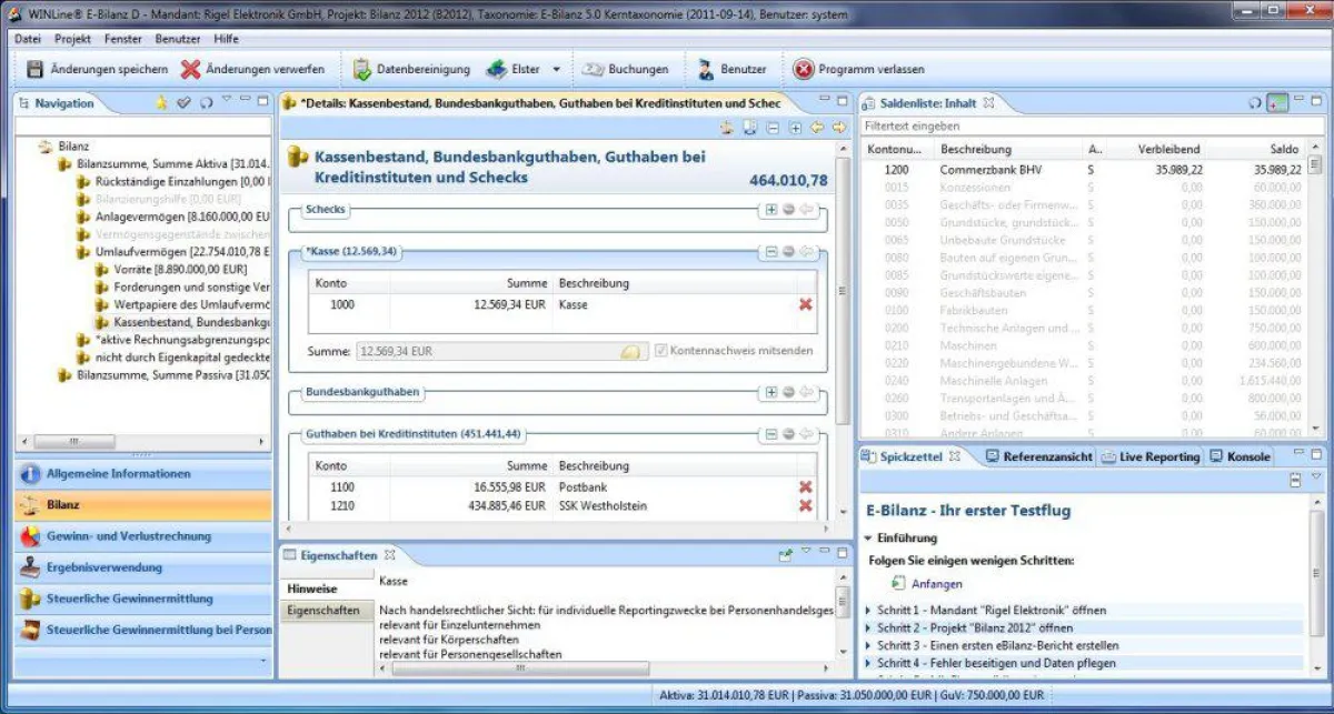 Automatisierte Vorbereitung, Organisation und Versand der E-Bilanz mit WINLine FIBU