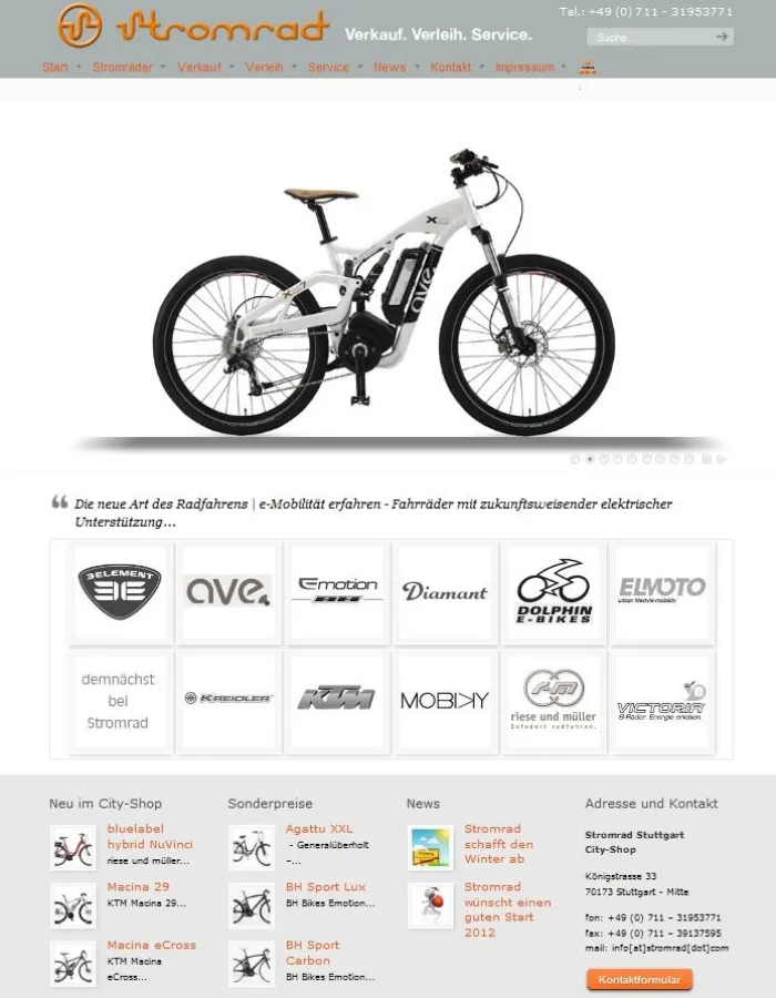 Das neue Stromrad Portal.