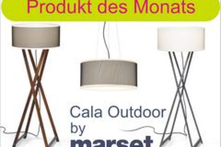 Bild: Cala Stehleuchte, Cala Outdoor, Cala Leuchte, unser Produkt des Monats