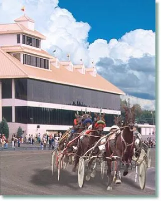 Bild: Freehold, NJ- 2008 Grand Circuit Rennserie mit den Trabrennen für 3jährige Stuten