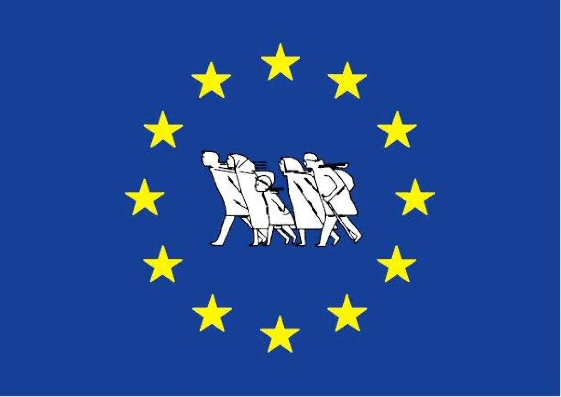 Fahne der Europäischen Union der Flüchtlinge und Vertriebenen (EUFV)
