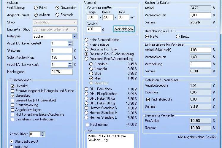 BayCalculator 4: eBay-Gebührenrechner nun als Free- und Pro-Version Bild: BayCalculator 4: eBay-Gebührenrechner nun als Free- und Pro-Version