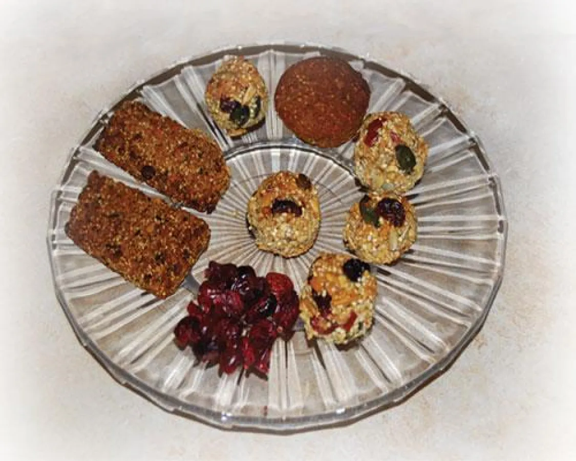 CosmoSnack-Allerlei: Riegel, Muffin und Kugeln mit Cranberry, Orangen und Karotten