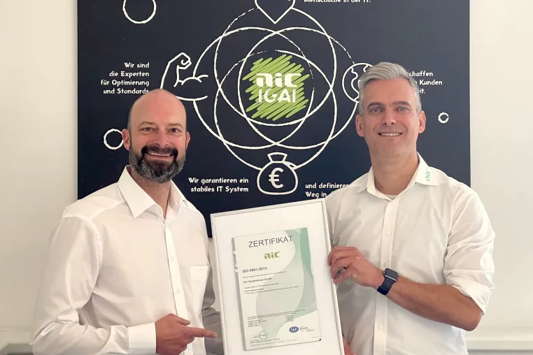 Bild: NIC Systemhaus erhält Re-Zertifizierung  für ISO 9001 und 27001