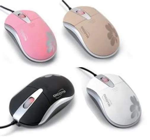 Bild: Optische USB-Maus DICOTA Blossom beendet die Tristesse am Arbeitsplatz
