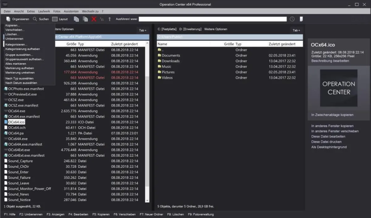 Operation Center x64 Professional, Version 15.1