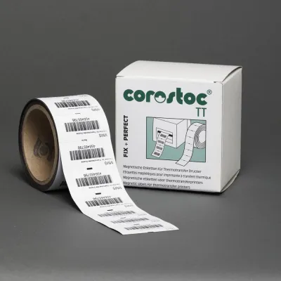Magnetische Etiketten für Thermotransferdrucker : COROSTOC TT Bild: Magnetische Etiketten für Thermotransferdrucker : COROSTOC TT