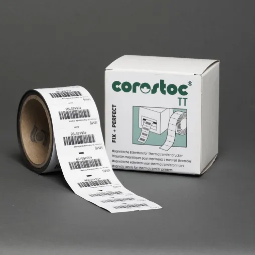 Magnetische Etiketten für Thermotransferdrucker : COROSTOC TT Bild: Magnetische Etiketten für Thermotransferdrucker : COROSTOC TT