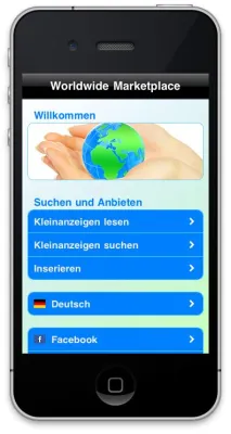 Bild: Erstes Anzeigen App weltweit in 13 Sprachen das rein rechnerisch 4,2 Milliarden Menschen erreichen kann