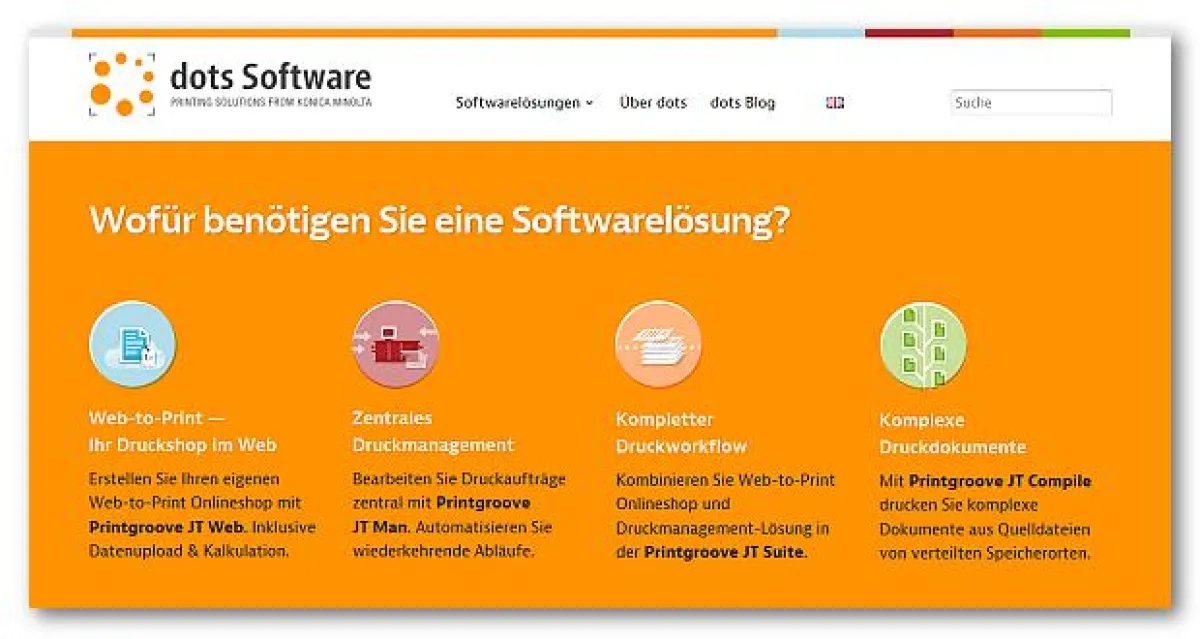 Startseite der neuen Webseite www.dots.de