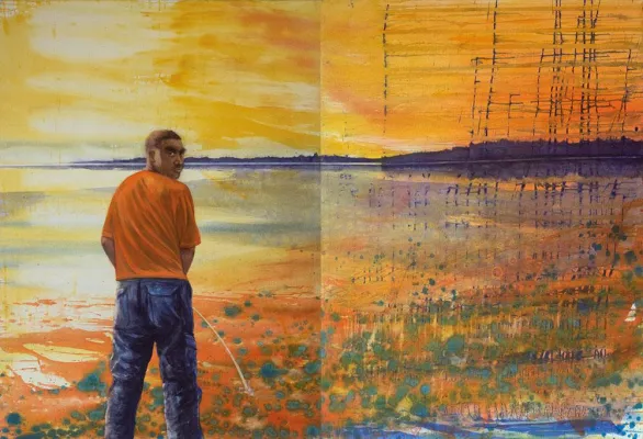 Bild: Neue Landschaft – Bilder von Gerhard Knell im Kulturzentrum München-Trudering