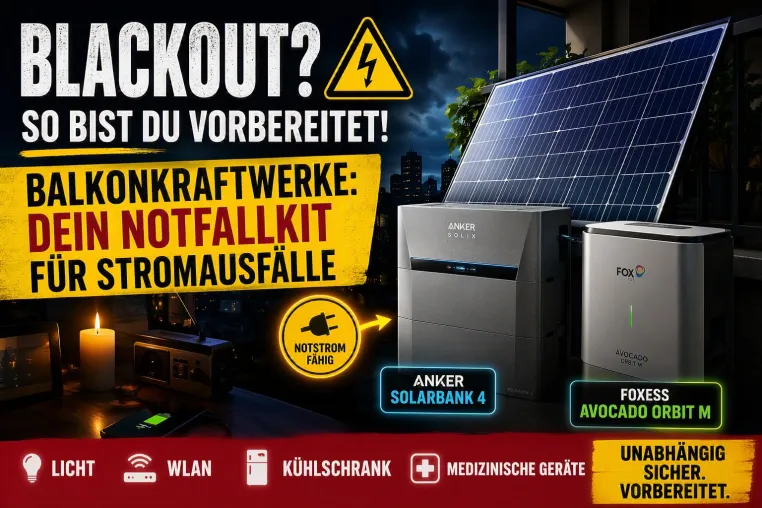 Bild: Blackout-Vorsorge: Warum Balkonkraftwerke zum Notfallkit der Deutschen gehören sollten