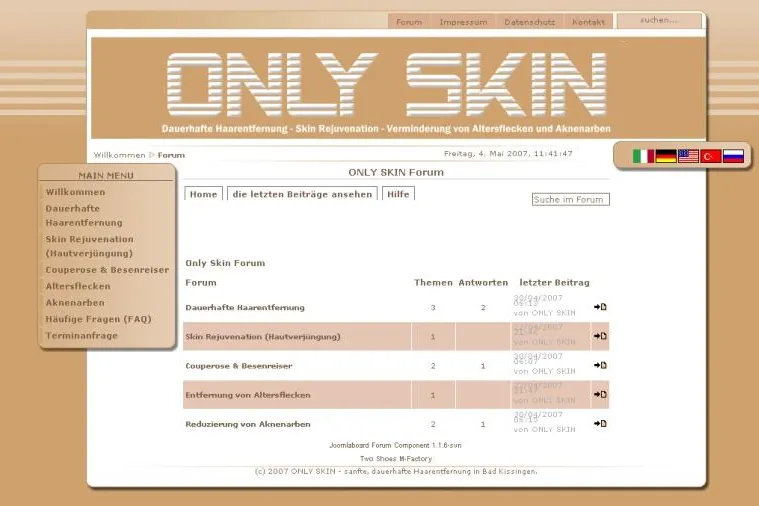 Forum für dauerhafte Haarentfernung, Skin Rejuvenation, Couperose, Entfernung von Altersflecken, Aknenarben Bild: Forum für dauerhafte Haarentfernung, Skin Rejuvenation, Couperose, Entfernung von Altersflecken, Aknenarben