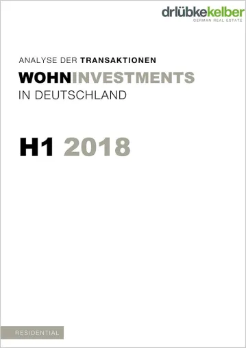 Bild: Wohninvestments in Deutschland: Transaktionsanalyse des ersten Halbjahres 2018 der Dr. Lübke & Kelber GmbH