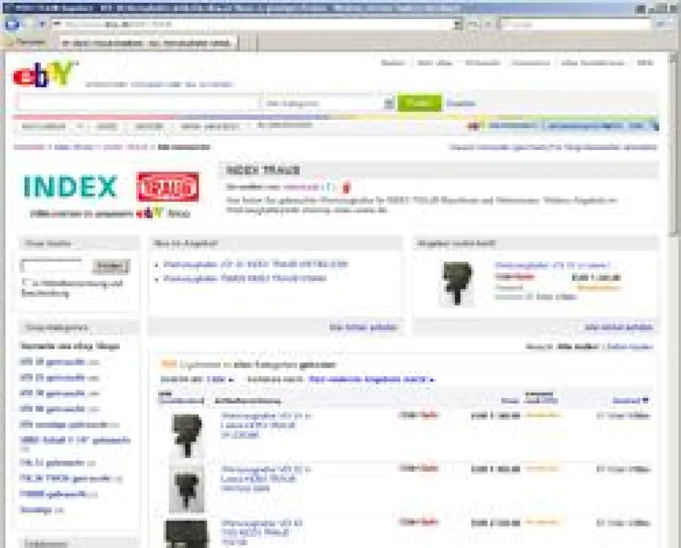 ebay-shop von INDEX TRAUB
