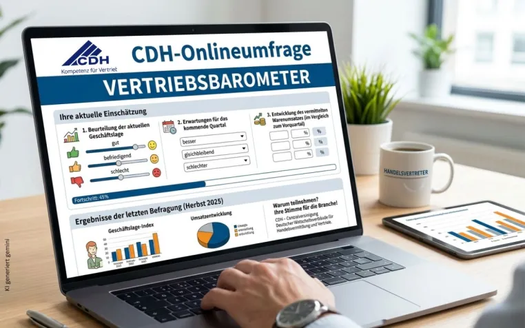 Bild: Ergebnisse des 45. CDH-Vertriebsbarometers vom Frühjahr 2026