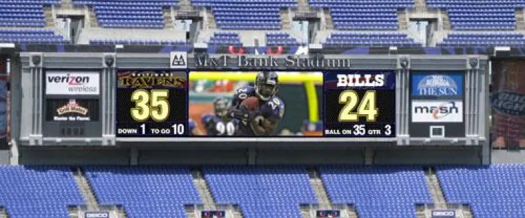 Bild: Daktronics LED Video Systeme rüsten Baltimore Ravens auf