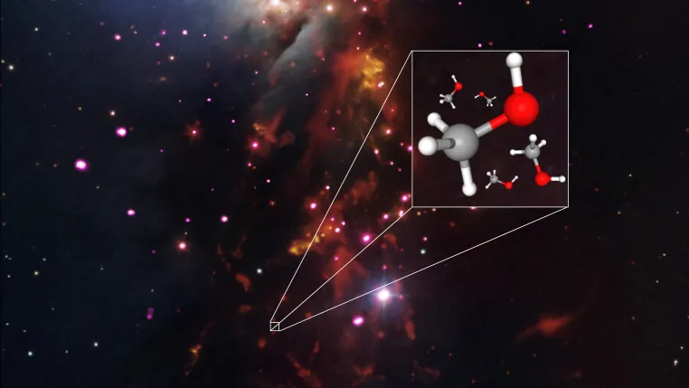 Erster Nachweis von schwerem Methanol im Weltraum Bild: Erster Nachweis von schwerem Methanol im Weltraum