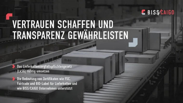 Bild: LkSG - Vertrauen schaffen und Transparenz gewährleisten