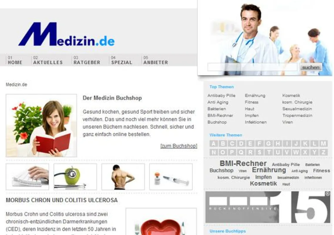 Medizin.de mit neuem layout