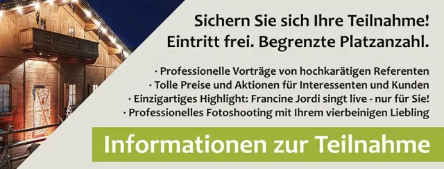 MEGA-Event mit Hunde-Fotoshooting, hochkarätigen Vorträgen und naVita Botschafterin Francine Jordi Bild: MEGA-Event mit Hunde-Fotoshooting, hochkarätigen Vorträgen und naVita Botschafterin Francine Jordi