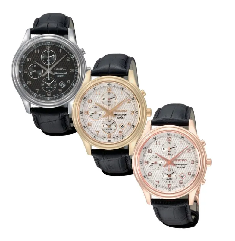 Seikos neue Alarm-Chronographen SNAC79P1, SNAC80P1 und SNAC82P1