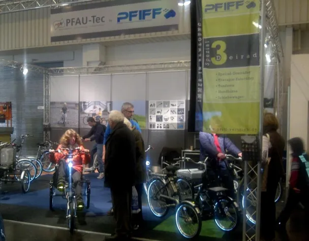 PFIFF und PFAU-Tec auf der Messe „Fahrrad“ in Essen: Neue Dreiräder, die den Bedarf und den Geschmack treffen Bild: PFIFF und PFAU-Tec auf der Messe „Fahrrad“ in Essen: Neue Dreiräder, die den Bedarf und den Geschmack treffen