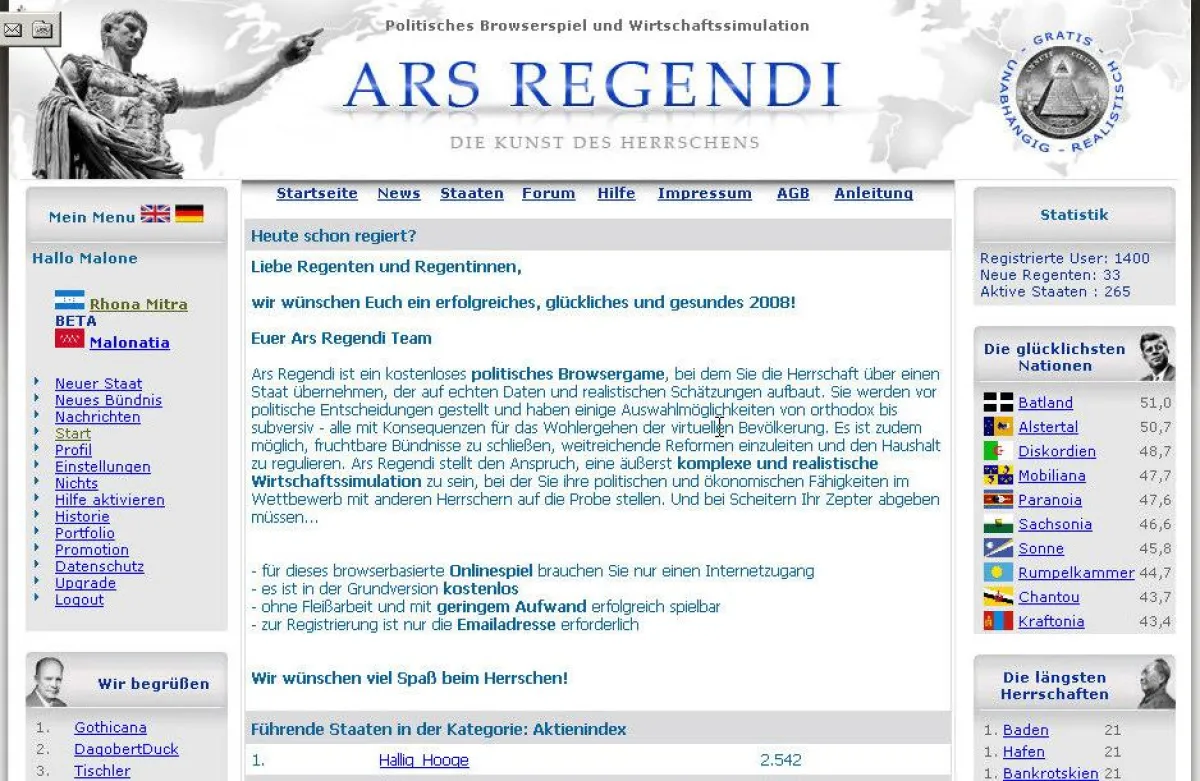 Ars Regendi - Startseite