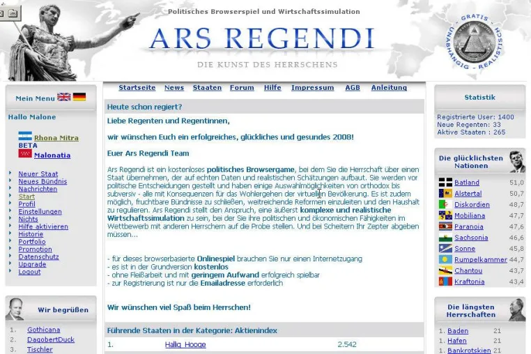 Neue Politik- und Wirtschaftssimulation als Browserspiel Bild: Neue Politik- und Wirtschaftssimulation als Browserspiel