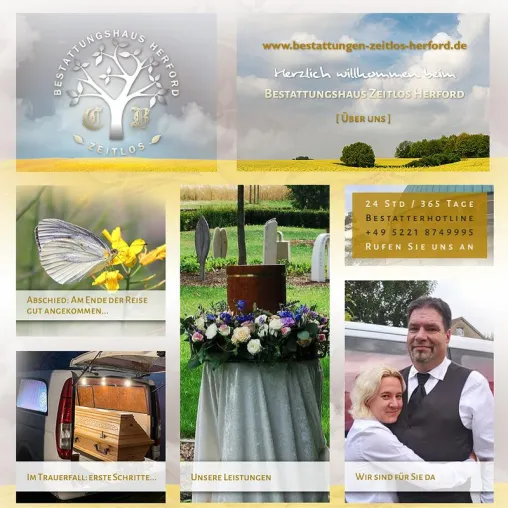 Weblaunch beim Bestattungshaus ZEITLOS Herford - Bestattungen in Ostwestfalen-Lippe u. von Osnabrueck-Hannover Bild: Weblaunch beim Bestattungshaus ZEITLOS Herford - Bestattungen in Ostwestfalen-Lippe u. von Osnabrueck-Hannover