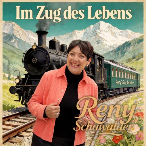 Bild: Reny Schawalder sitzt musikalisch im Zug des Lebens