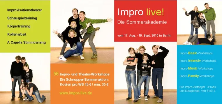 Bild: impro live! Sommerakademie vom 17.08. - 19.09.2010 in Berlin