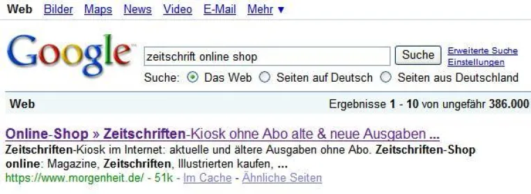 Zeitschriften-Kiosk im Internet - erhöhte Nachfrage bei Verlagen Bild: Zeitschriften-Kiosk im Internet - erhöhte Nachfrage bei Verlagen
