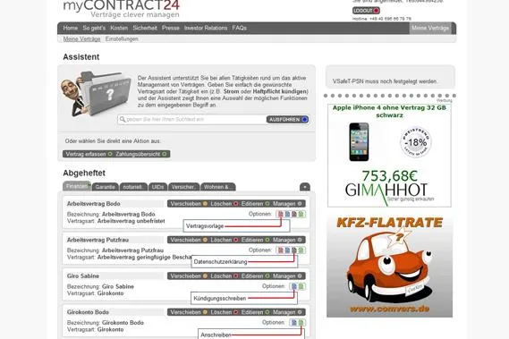 Bild: Vertragsmanagement-Spezialist myCONTRACT24.de mit neuem Preismodell