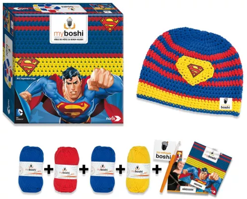 Bild: Noris Spiele mit DC Comics Superhelden Mützen