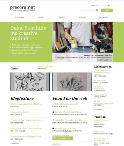 Bild: Wegweiser durch den Studienbewerbungsdschungel, precore.net im neuen Glanz