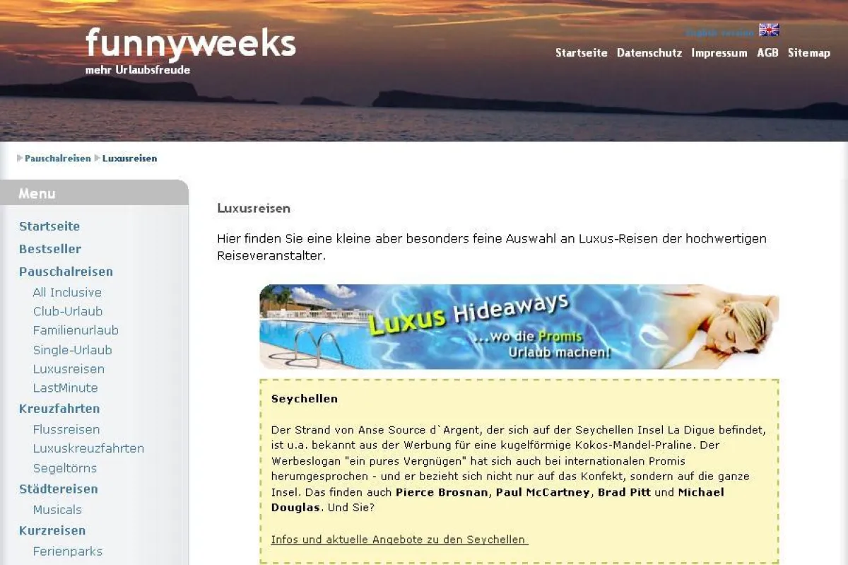 Urlauben wie die Prominenten: Luxusressorts auf funnyweeks.de