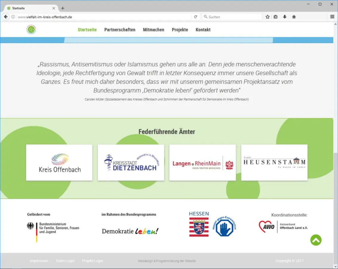 Neue Website: Die „Partnerschaften für Demokratie“ im Kreis Offenbach stellen sich vor.