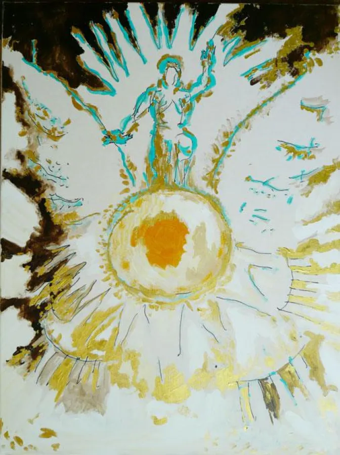 Michel Montecrossa Gemälde - Victory Of The Bright Earth