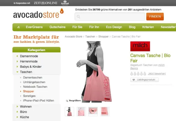 Bild: milch Basics - BIO & FAIR Fashion und Handtücher auf AvocadoStore.de und iamfair.de